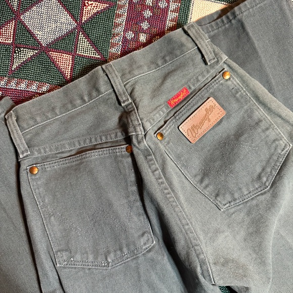 Sage Green Wrangler Jeans - Picture 3 of 4